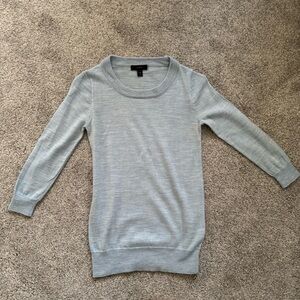 J. Crew Women's Light Gray Crew Neck Sweater